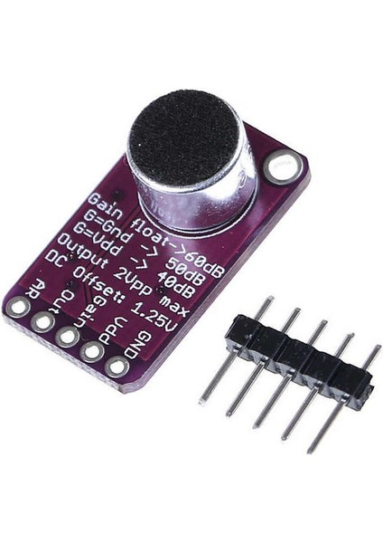 Roba MAX9814 Amplikatörlü Analog Mikrofon Modülü Ses Algılama Sensörü