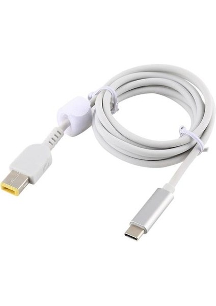 Şarj Cihazı Dizüstü Bilgisayar Şarj Kablosu Usb-C / Typ-C-Big Square Lenov Kablo Uzunluğu Yaklaşık 1.5m (Yurt Dışından)