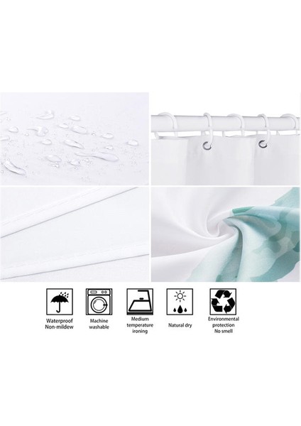 Zen Sessiz Akan Su Çakıli Duş Perdesi Polyester Su Geçirmez Ev Dekoru Perde Kanca ile Yıkanabilir 180 * 200 cm Duş Perdeleri (Yurt Dışından) fırsatları