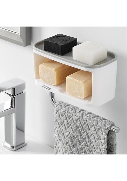 1 Adet Çift Katmanlı Sabunluk Havlu Bar Kağıt Tutucu Depolama Platformu Plastik Sabun Kutusu Büyük Konteyner Yeni Banyo Sabunluk | Taşınabilir Sabun Yemekleri (Gri) (Yurt Dışından) fiyatları