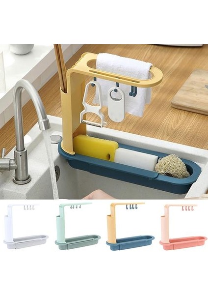 Teleskopik Lavabo Raf Sabun Sünger Drenaj Raf Depolama Sepeti Çanta Musluk Tutucu Ayarlanabilir Banyo Tutucu Lavabo Mutfak Accessorie | Raflar ve tutucular (Yurt Dışından) modelleri