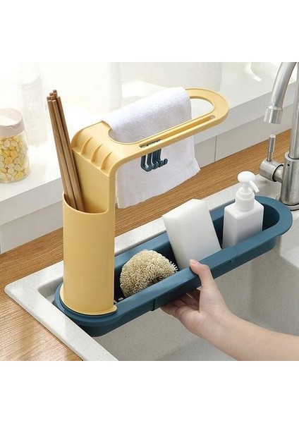 Teleskopik Lavabo Raf Sabun Sünger Drenaj Raf Depolama Sepeti Çanta Musluk Tutucu Ayarlanabilir Banyo Tutucu Lavabo Mutfak Accessorie | Raflar ve tutucular (Yurt Dışından) fırsatları
