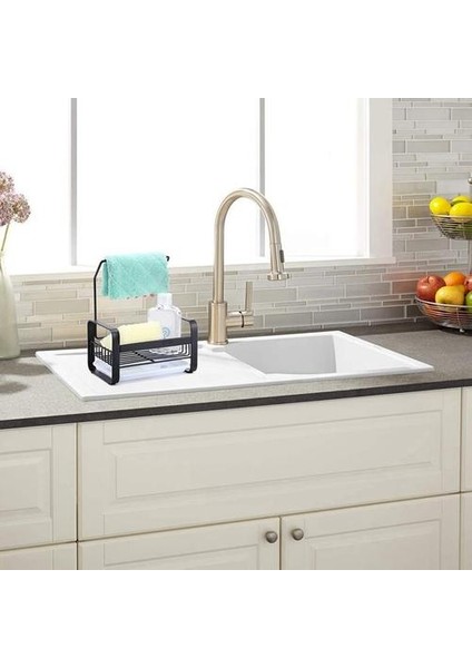 Paslanmaz Çelik Sünger Tutucu Bulaşık Döşeme Kurutma Rafı Ile, Mutfak Lavabo Organizer Caddy Tepsi Sünger Fırça Sabunluk | Raflar ve tutucular (Yurt Dışından) fırsatları