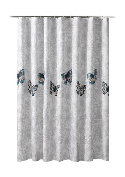 Modern Kelebek Banyo Perdesi Su Geçirmez Karikatürler Duş Perdeleri Kanca Küf Kanıtı Perdeleri Saydam Ev Kullanılan Dekor (120 cm * 180 Cm) (Yurt Dışından)