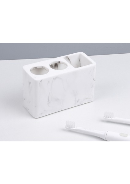 14 cm Tuvalet Duş Drenaj Nordic Tarzı Modern Diş Macunu Depolama Reçine Otel Masaüstü Organizatör Diş Fırçası Tutucu Banyo Aksesuarları (Yurt Dışından) modelleri