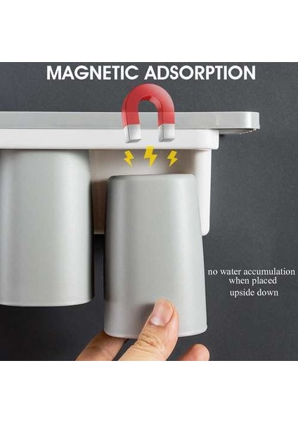 42 cm Manyetik Banyo Aksesuarları Diş Fırçası Tutucu Diş Macunu Dağıtıcı Tutucu Güçlü Rulman Duvara Montaj Raf Depolama | Diş Fırçası ve diş Macunu Tutucular (Yurt Dışından) fiyatları