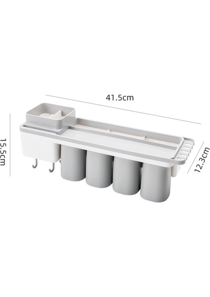 42 cm Manyetik Banyo Aksesuarları Diş Fırçası Tutucu Diş Macunu Dağıtıcı Tutucu Güçlü Rulman Duvara Montaj Raf Depolama | Diş Fırçası ve diş Macunu Tutucular (Yurt Dışından) modelleri