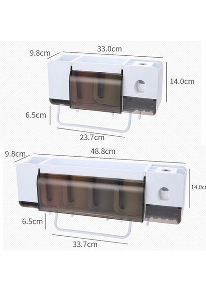 Haitun Diş Fırçası Tutucu Çok Fonksiyonlu Banyo Diş Fırçası Saklama Kutusu Punch Ücretsiz Depolama Rafı Ev Eşyaları (Yurt Dışından)