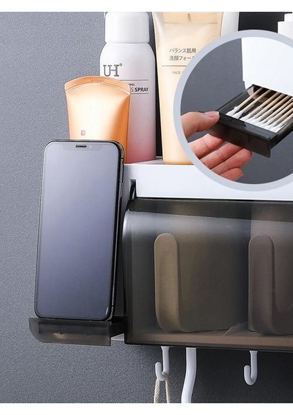 Banyo Organizatör Diş Fırçası Tutucu Plastik Bardak Diş Fırçası Tutucu Otomatik Diş Macunu Accessori Bagn Ev Malzemeleri (Yurt Dışından)