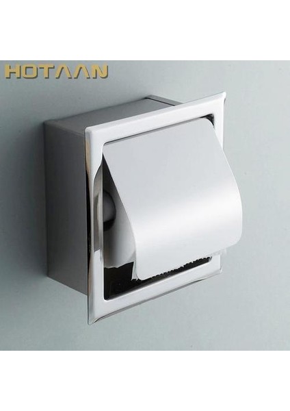 Paslanmaz Çelik Banyo Tuvalet Rulo Kağıt Tutucu - Gümüş (Yurt Dışından)