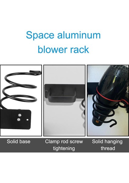Haitun Saç Kurutma Makinesi Tutucu Duvara Monte Saç Düzleştirici Tutucu Depolama Raf Banyo Raf Depolama Aksesuarları (Yurt Dışından)
