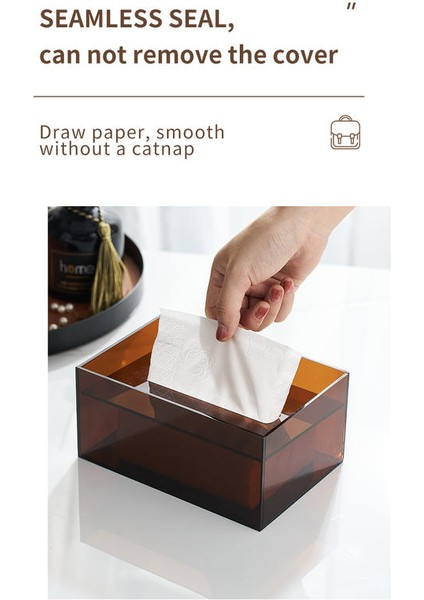 Modern Akrilik Doku Kutusu Tutucu Peçete Dağıtıcı Vaka Mutfak Saklama Kutusu Masaüstü Organizatör Ev Oturma Odası Dekorasyon | Doku Kutuları (Yurt Dışından) modelleri