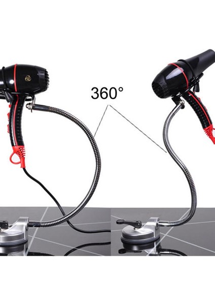 Eller Serbest Saç Kurutma Makinesi Tutucu 360 Derece Rotasyon Esnek Saç Kurutma Makinesi Düzenleme Tutucu Standı Raf Vantuz Pet Bakım Masası (Yurt Dışından)