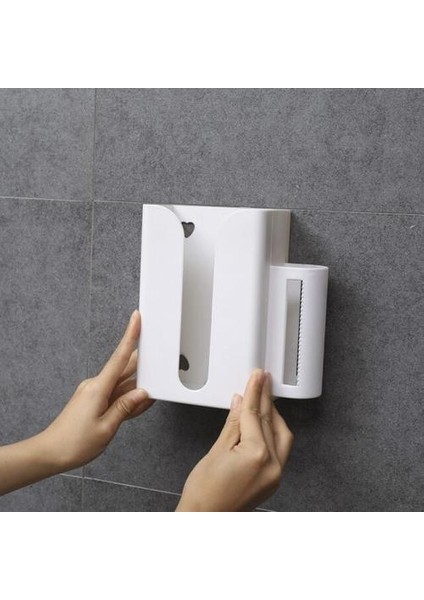 Duvara Monte Kendinden Yapışkanlı Doku Kutusu Peçete Tutucu Plastik Çöp Çantası Dispenser Depolama Raf Banyo Organizatör | Doku Kutuları (Yurt Dışından) modelleri