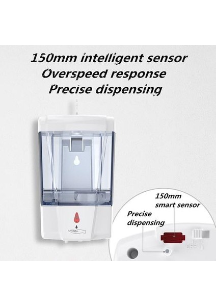 700 ml Otomatik Sıvı Sabunluk Pil Powered Kamu Akıllı Sensör El Yıkama Mutfak Banyo Aksesuarları Seti | Sıvı Sabunluk (Yurt Dışından)