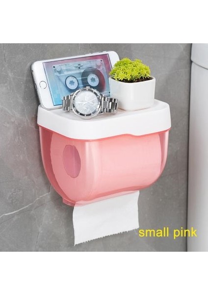 Su Geçirmez Tuvalet Kağıdı Tutucu Tuvalet Kağıdı Havlu Tutucu Banyo Dağıtıcı Saklama Kutusu Tuvalet Rulo Tutucu Duvara Monte (Pembe) (Yurt Dışından) fırsatları