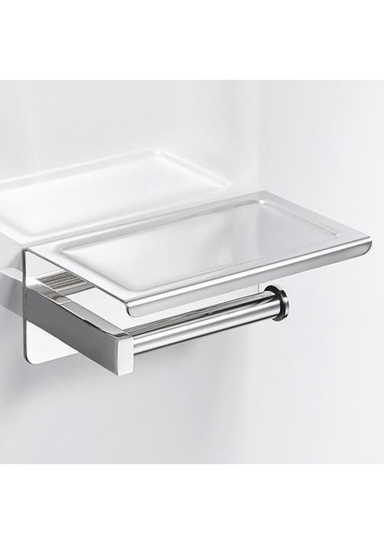 Banyo Paslanmaz Çelik Tuvalet Rulo Tutucu Duvara Montaj Wc Kağıt Telefon Tutucu Doku Kutuları Mutfak Kağıt Havlu Tutucu (Gümüş) (Yurt Dışından) fiyatları