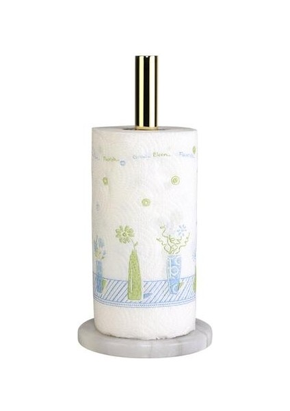 Yumruk Ücretsiz Mutfak Avrupa Mermer Dikey Kağıt Havlu Askısı Dikey Rulo Kağıt Tutucu (Beyaz) (Yurt Dışından)