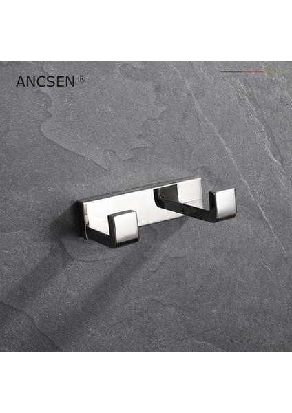Çift Kanca 304 Paslanmaz Çelik Ayna Lehçe Giysi Ceket Askı Havlu Kanca Robe Kanca Duvara Monte Çok Fonksiyonlu Aksesuarlar | Robe Hooks (Yurt Dışından)