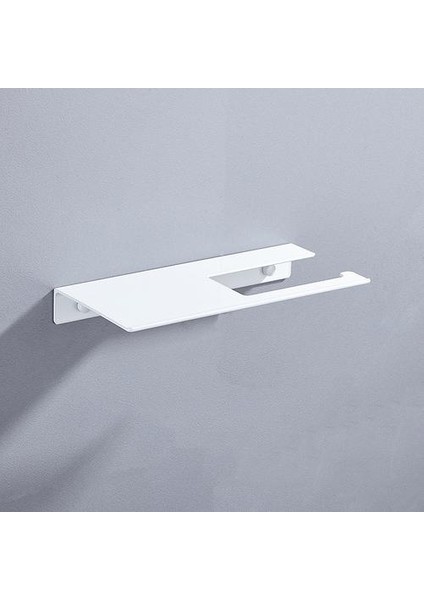 Uzay Alüminyum Banyo Rafı, Yaratıcı ve Kullanışlı Banyo / Mutfak Kağıt Rafı, Çok Fonksiyonlu Beyaz Kağıt Havlu Tutucu (Beyaz) (Yurt Dışından) indirimleri