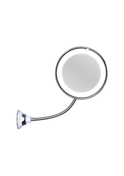 10X Büyüteç LED Ayna 360 Rotasyon Esnek Yere Aydınlatan Banyo Makyaj Tıraş Aynası Ayarlanabilir Bükülebilir Yere Aynası (Yurt Dışından)