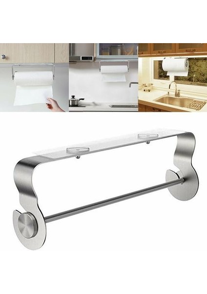 Mutfak Havlu Kağıt Rulo Tutucu Duvara Monte Paslanmaz Çelik Dağıtıcı Banyo Doku Rafı Ev Depolama Aracı (Gümüş) (Yurt Dışından) fiyatları