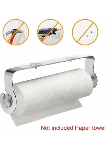 Mutfak Havlu Kağıt Rulo Tutucu Duvara Monte Paslanmaz Çelik Dağıtıcı Banyo Doku Rafı Ev Depolama Aracı (Gümüş) (Yurt Dışından) fırsatları