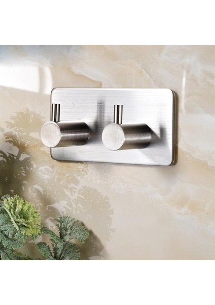 304 Paslanmaz Çelik Duvar Kancası Ceket Raf Banyo Mutfak Askı Çantası Anahtar Tutucular Delme Olmadan Havlu Giyim Kanca 2019 | Robe Hooks (Yurt Dışından)