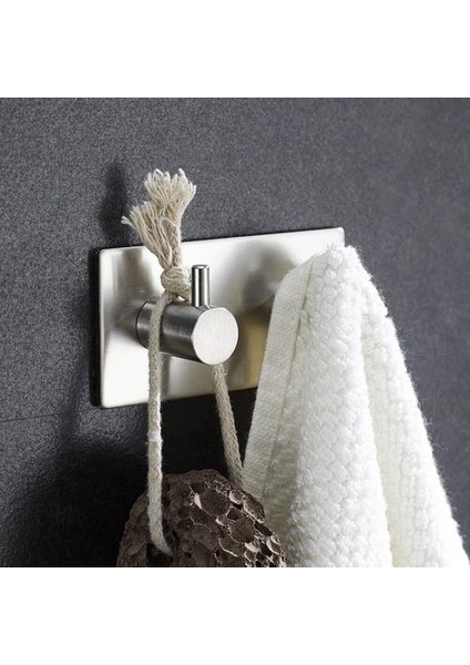 304 Paslanmaz Çelik Duvar Kancası Ceket Raf Banyo Mutfak Askı Çantası Anahtar Tutucular Delme Olmadan Havlu Giyim Kanca 2019 | Robe Hooks (Yurt Dışından)