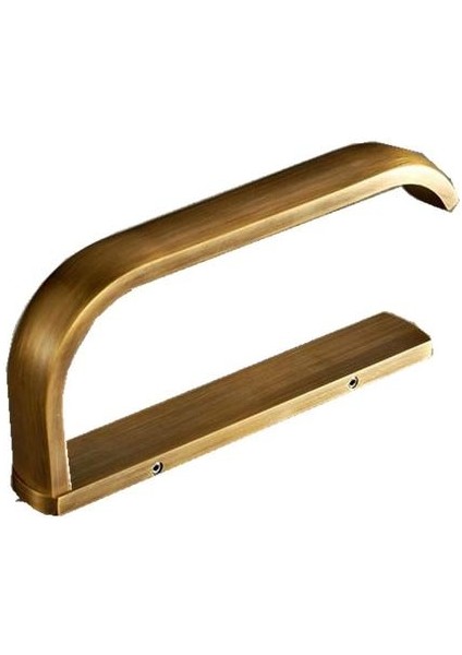 Katı Pirinç Duvara Monte Rulo Tutucu Antika Lüks Fırçalanmış Kağıt Havlu Tutucu Kare Tuvalet Kağıdı Tutucu (Altın) (Yurt Dışından)