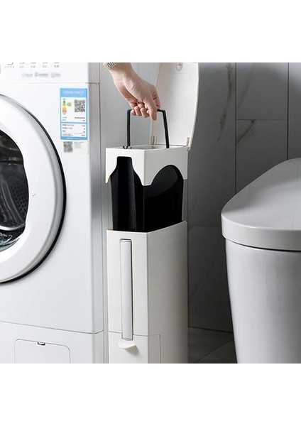 Çok Fonksiyonlu Çatlak Çöp Kutusu Tuvalet Fırçası Seti Dar Çöp Kutusu Dustbin Çöp Kova Gizli Tuvalet Fırçası Tutucu | Tuvalet Fırçası Tutucular (Yurt Dışından) fırsatları