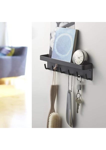 Duvar Rafları Giysi Depolama Raf Kanca Havlusu Ceket Askı Anahtarlık Raf Eldiven Kutusu Saklama Kutusu Karbon Çelik Siyah | Robe Hooks (Yurt Dışından) fırsatları