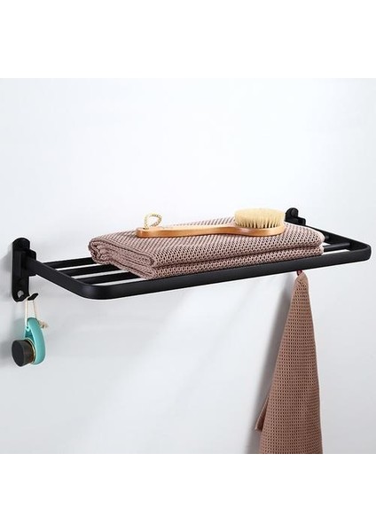 Yumruk Ücretsiz Banyo Aksesuarları Gümüş Havlu Tutucu Duvar Asılı Duş Raf Katlanır Kanca Depolama Askı | Havlu Rafları (Yurt Dışından) fiyatları