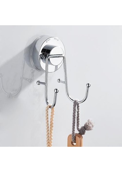 Paslanmaz Çelik Çıkarılabilir Vakum Vantuz Döner Çift Duvar Kanca Askısı Havlu Robe Banyo Mutfak Tutucu | Robe Hooks (Yurt Dışından) fiyatları