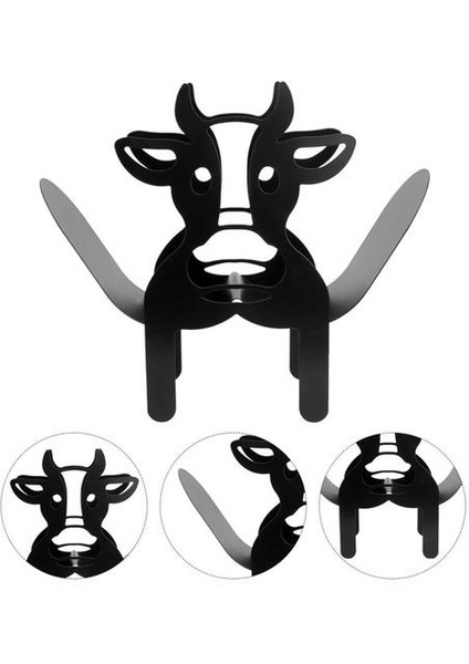 Siyah Inek Tuvalet Rulo Kağıt Tutucu Ücretsiz Ayakta Banyo Doku Depolama Hediye (Siyah) (Yurt Dışından) fiyatları