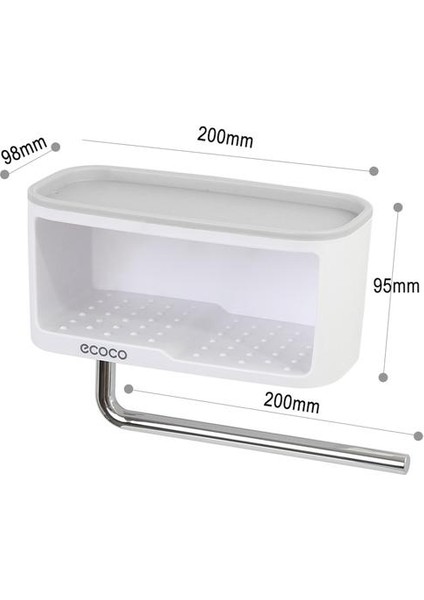 Çok Işlevli Tuvalet Kağıdı Tutucu Yaratıcı Çift Katmanlı Tuvalet Rulo Tutucu Mutfak Banyo Raf Kağıdı Tutucu (Gri) (Yurt Dışından)