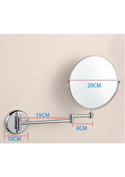 Banyo 8 Inç Yuvarlak 2 Yan Büyüteç Makyaj Aynası Pirinç Bronz Duvar Aynası (Yurt Dışından) indirimleri