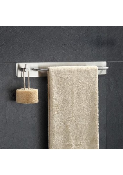 Paslanmaz Çelik Havlu Askısı Kendinden Yapışkanlı Banyo Depolama Tutucu Organizatör Havlu Raf Mutfak Duvar Asılı Havlu Asılı Kanca ile | Havlu Rafları (Yurt Dışından) fırsatları