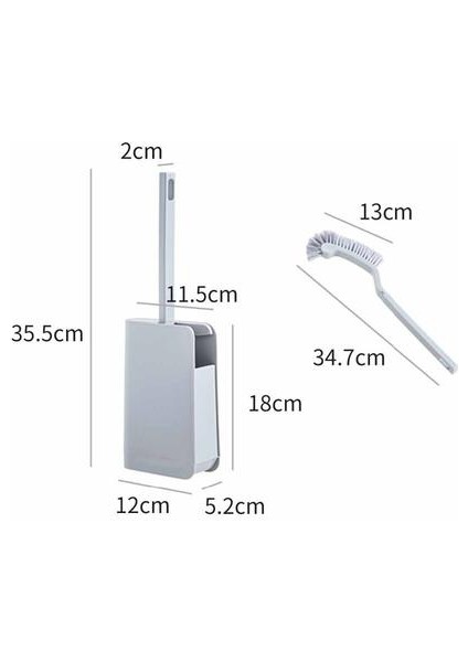 Dar Tuvalet Fırçası Seti Scrubber Temizleme Fırça ve Tutucu Banyo Yumuşak | Tuvalet Fırçası Tutucular (Yurt Dışından)