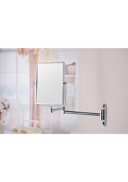 Duvara Monte Banyo Katlanır Ayna Uzay Alüminyum Alaşım Geri Çekilebilir Çift Taraflı Ayna 3x Büyüteç Ayna Tıraş Ayna (Yurt Dışından) fiyatları