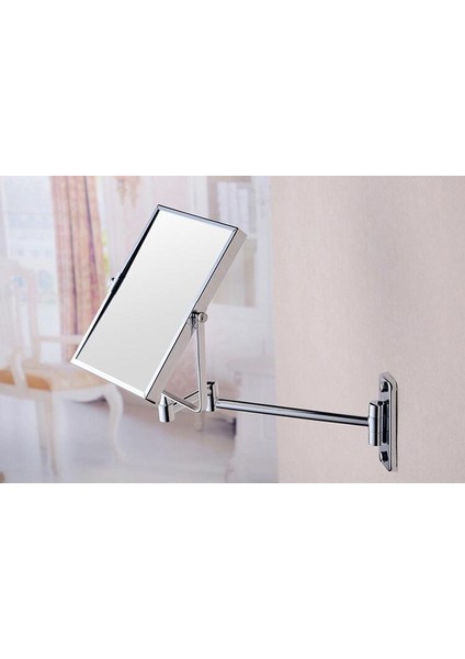 Duvara Monte Banyo Katlanır Ayna Uzay Alüminyum Alaşım Geri Çekilebilir Çift Taraflı Ayna 3x Büyüteç Ayna Tıraş Ayna (Yurt Dışından) fırsatları
