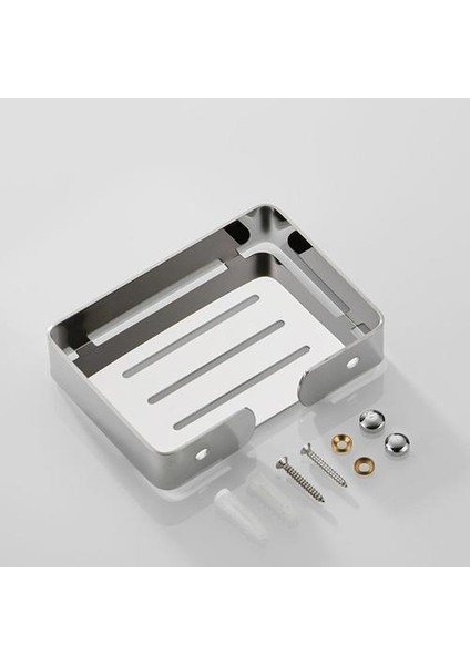 Sabun Kutusu Duvara Monte Sabunluk Siyah Parlak Sepet Tutucu Banyo Aksesuarları Paslanmaz Çelik Sabun Kılıf | Sabunluklar (Yurt Dışından) fırsatları