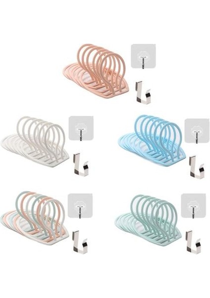 6 Adet Ayarlanabilir Organizatör Geri Kapı Asılı Beyzbol Kap Şapka Havlu Kemer Depolama Tutucu Askı | Havlu Yüzükler (Bule) (Yurt Dışından)