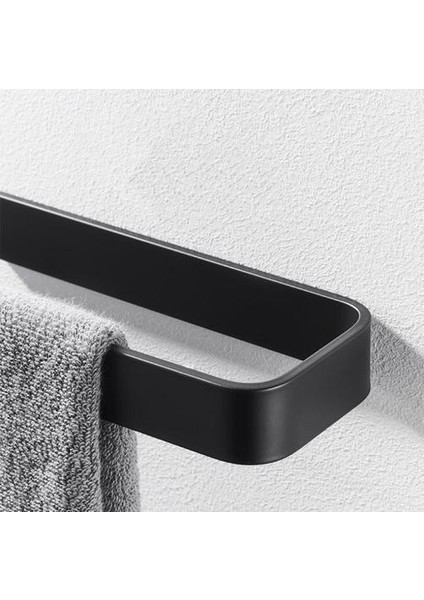 Siyah Duvara Monte Tırnak Ücretsiz Banyo Tuvalet Kağıdı Tutucu Havlu Bar Raf Mutfak Rulo Kağıt Doku Havlu Banyo Aksesuarları | Havlu Barları (Yurt Dışından) fırsatları