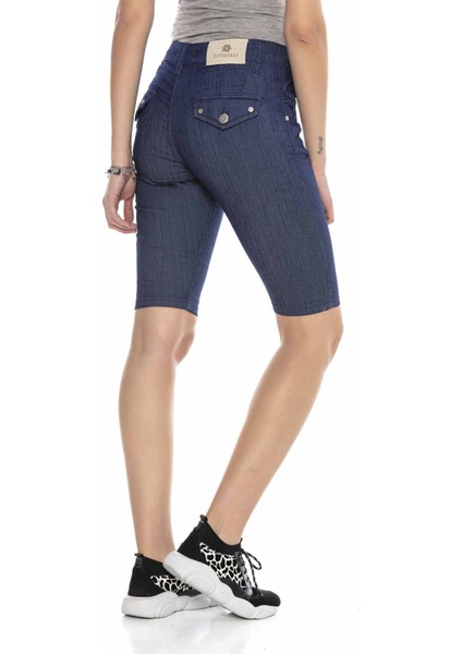 WK168 Lacivert Basic Uzun Şort modelleri