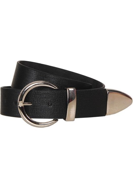 Trend Suni Deri Kadın Spor Kemer Siyah 0155