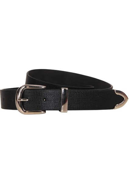 Trend Suni Deri Kadın Spor Kemer Siyah 0157