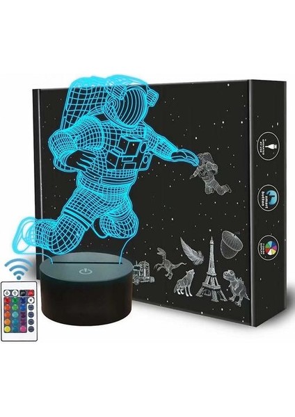 Spaceman 3D Gece Işığı(Yurt Dışından)