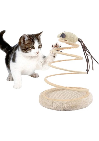 Interaktif Kedi Oyuncak Peluş Katlanabilir Dönen Komik Yavru Mouse Oyuncak Çizik Pad Paslanmaz Çelik Spiral Bahar Pet Oyunları | Kedi Oyuncakları (Yurt Dışından)