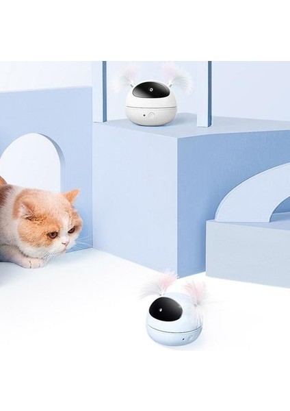 Interaktif Lazer Kedi Oyuncak Otomatik Lazer Pointer Dönen Kediler Elektronik Oyuncaklar Uyarıcı Egzersiz 360 Derece Ayarlanabilir | Kedi Oyuncakları (Mavi) (Yurt Dışından)